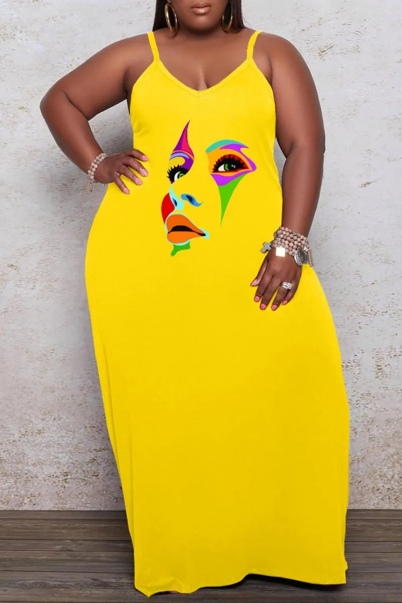 THE "PAINTED FACE" MAXI DRESS