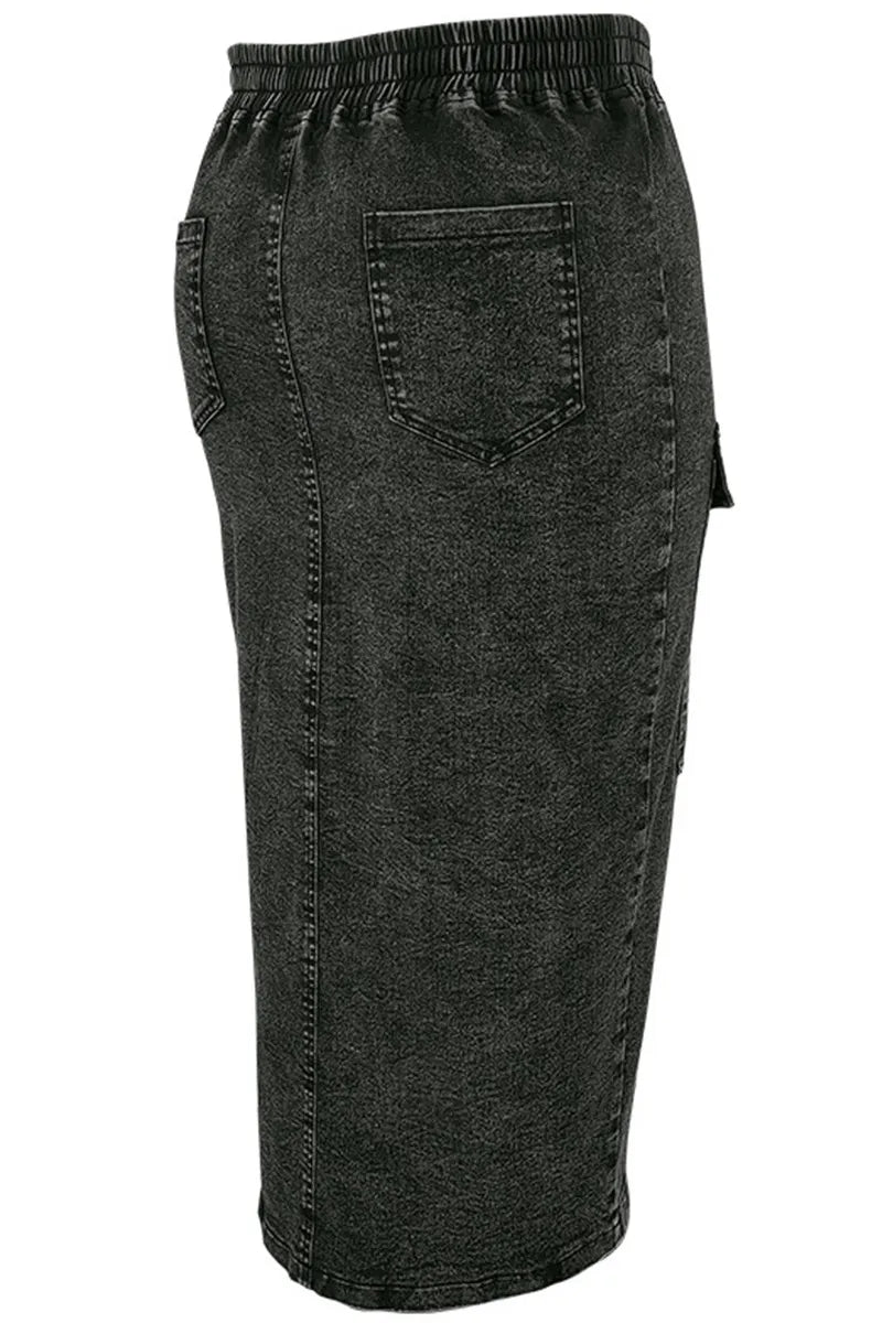 THE "BOSS MOVES" CARGO JEAN SKIRT
