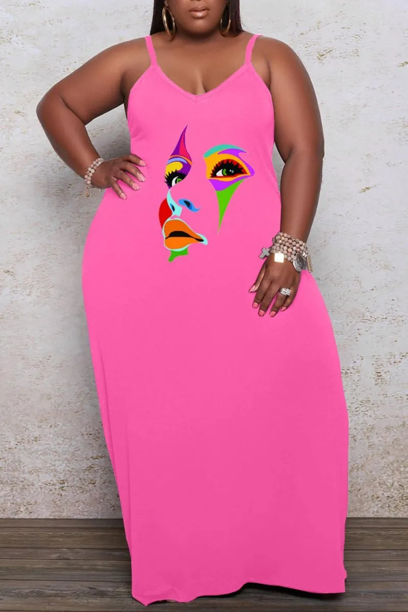 THE "PAINTED FACE" MAXI DRESS