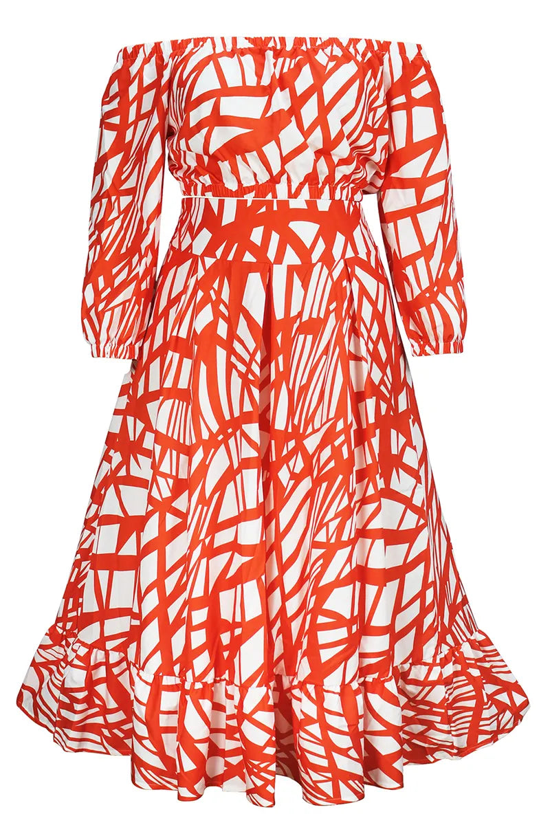 THE "RED RIBBONS" SKIRT SET