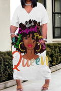 THE "STATEMENT QUEEN" TSHIRT MAXI DRESS