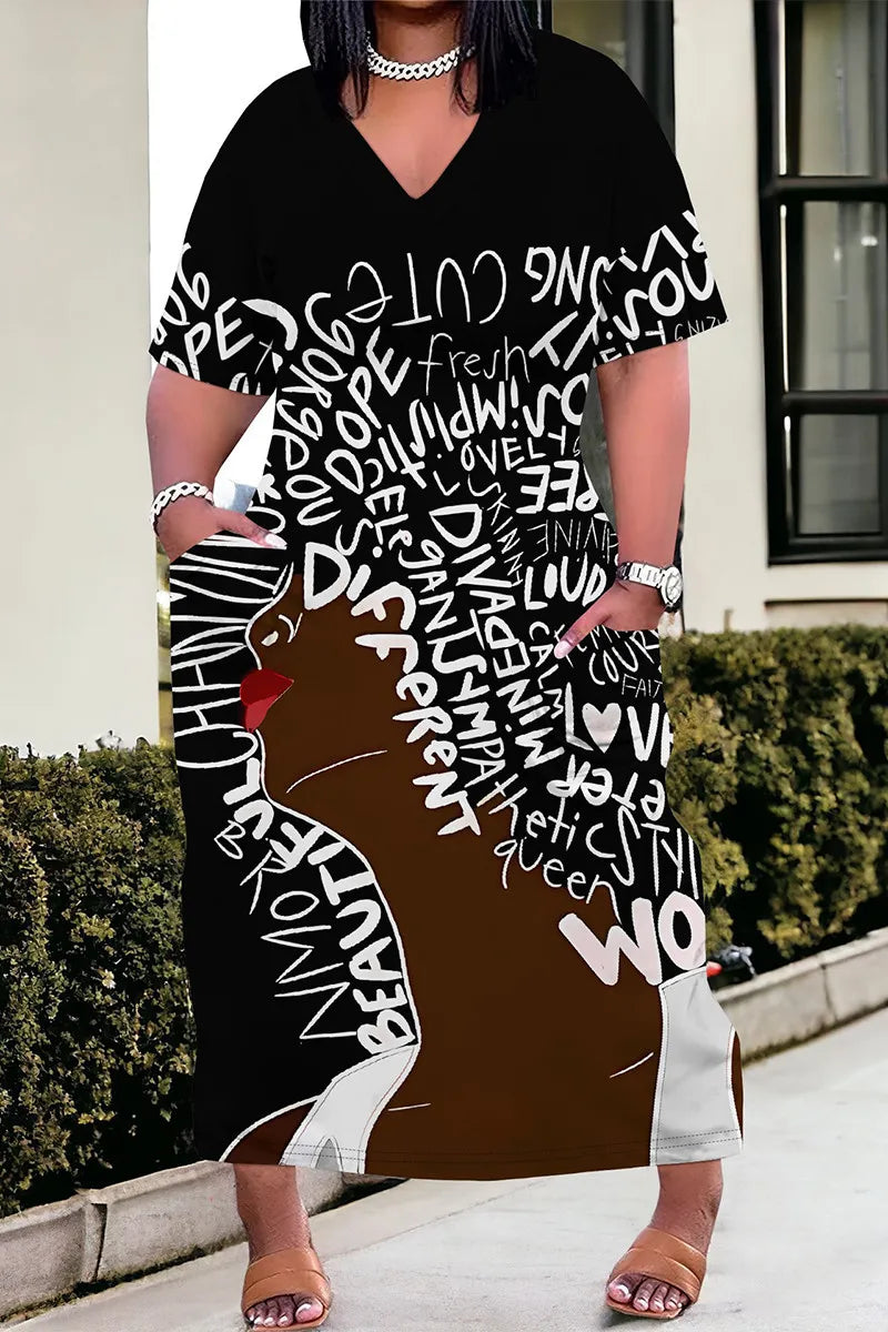 THE "STATEMENT QUEEN" TSHIRT MAXI DRESS