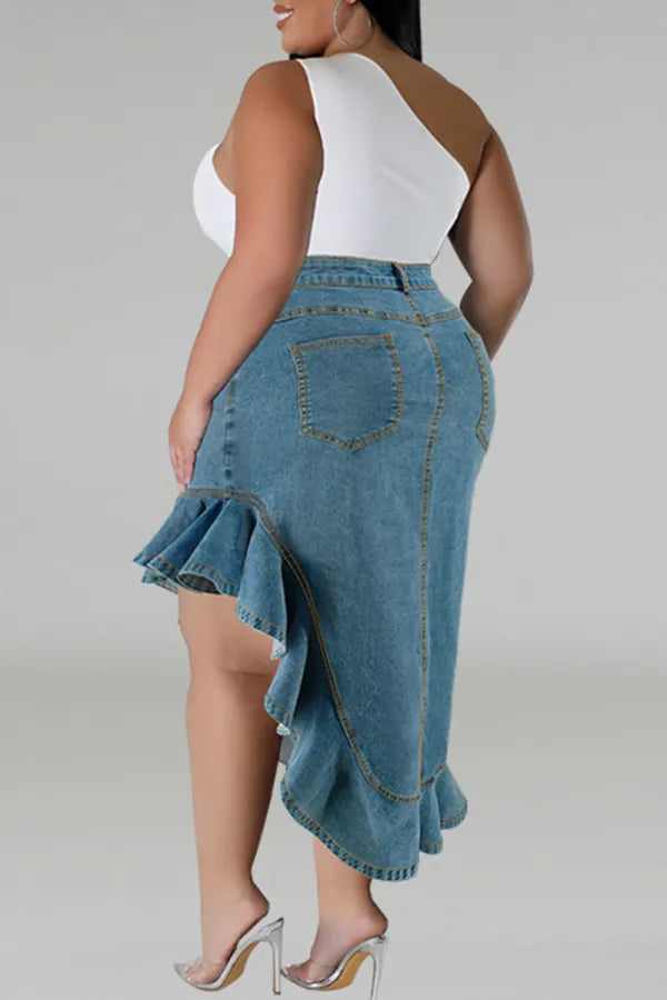 THE "EXIT STRATEGY" JEAN SKIRT