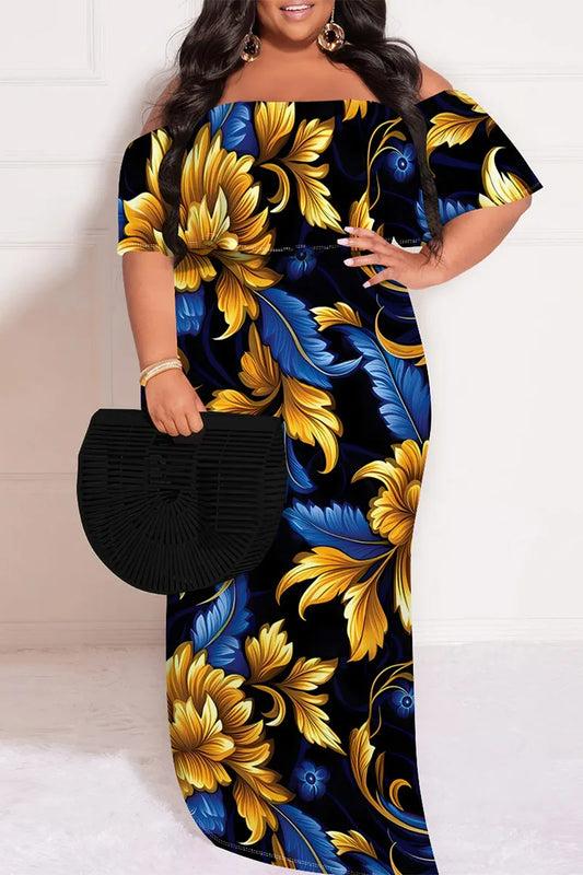 THE "ABSTRACT SCENES" MAXI DRESS