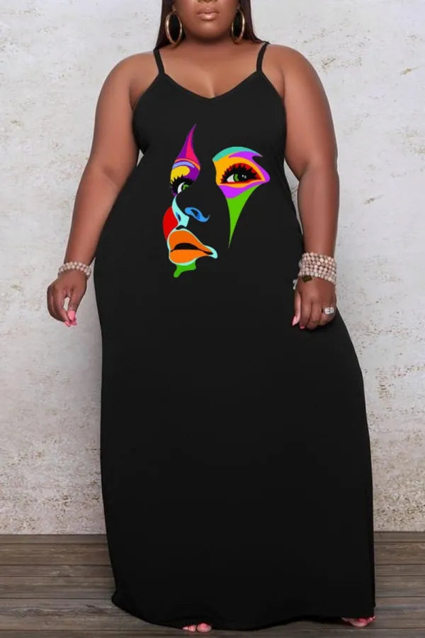 THE "PAINTED FACE" MAXI DRESS