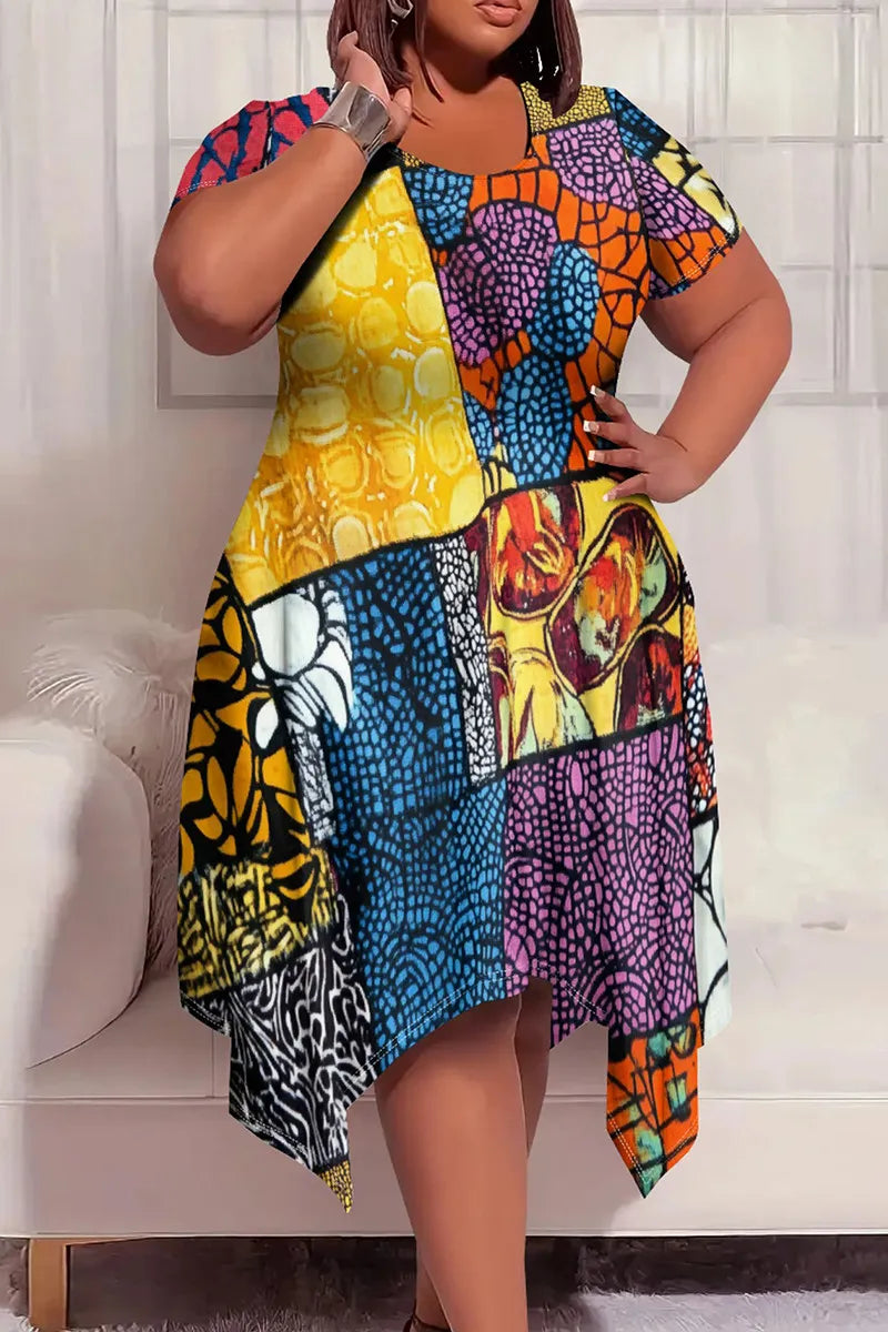 THE "PATCHWORK PRESTIGE" MIDI DRESS