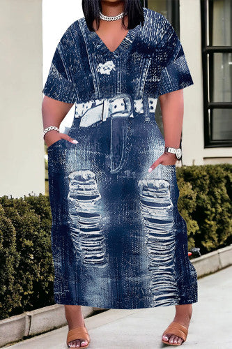 THE "RODEO DENIM" MAXI DRESS