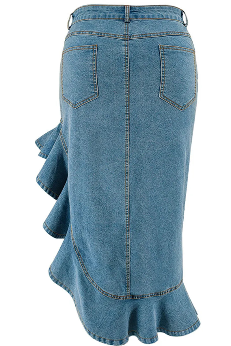 THE "EXIT STRATEGY" JEAN SKIRT