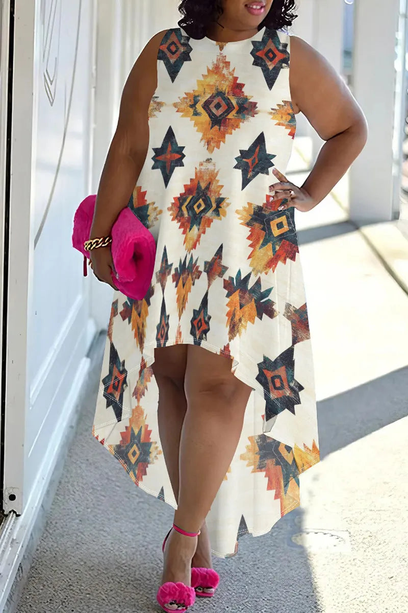 THE"DESERT RHYTHM" HIGH-LOW DRESS