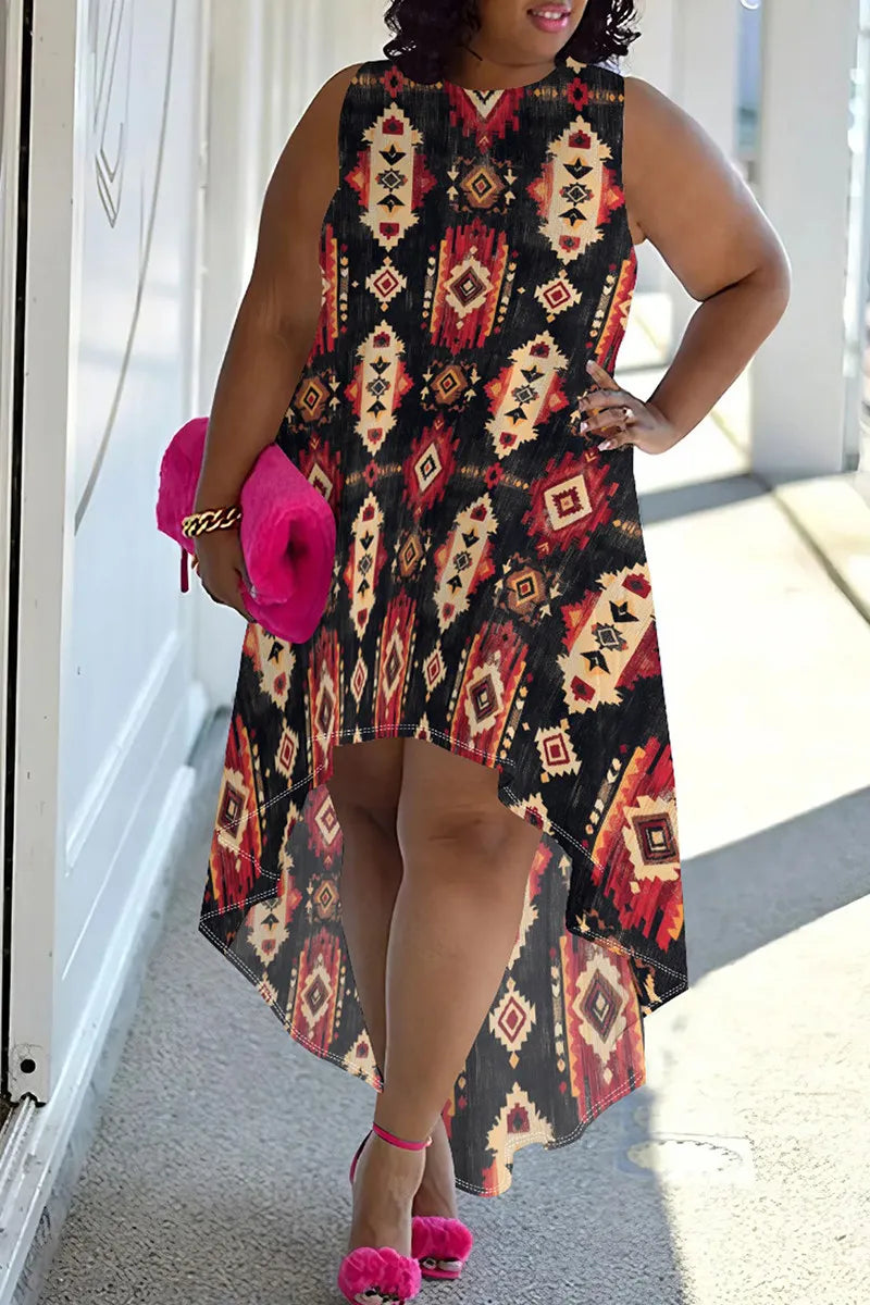 THE"DESERT RHYTHM" HIGH-LOW DRESS