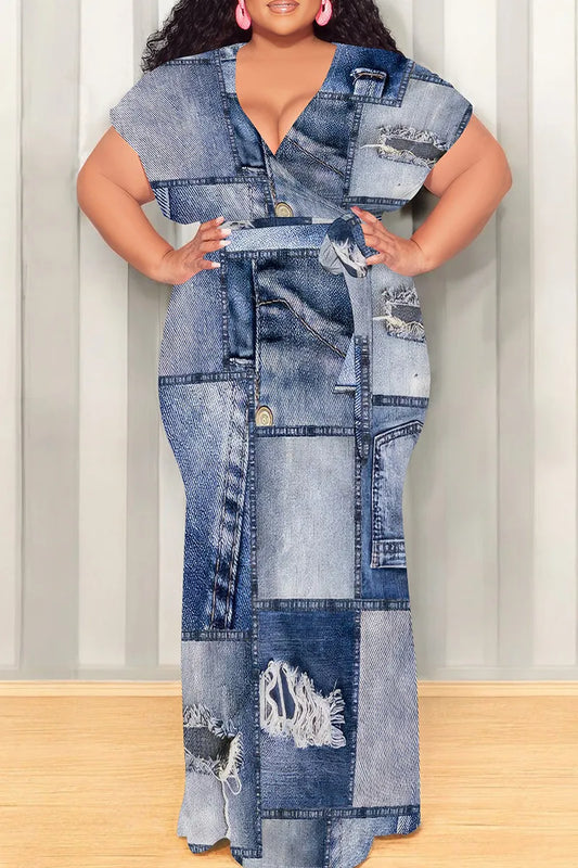 THE "DENIM POCKETS" MAXI DRESS