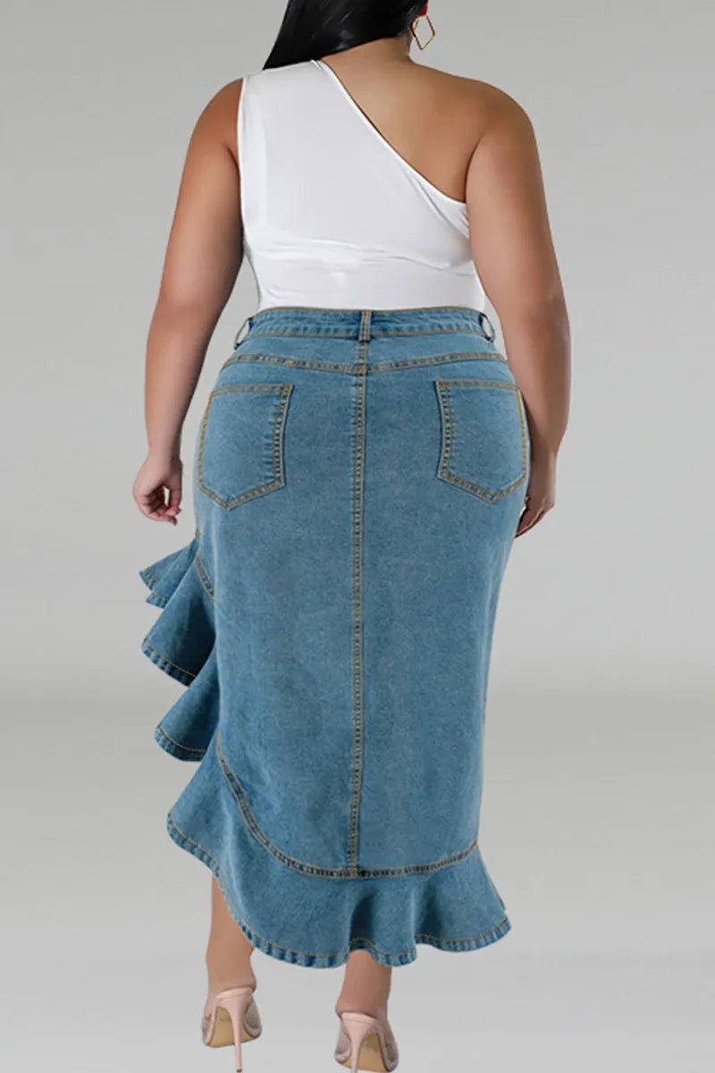 THE "EXIT STRATEGY" JEAN SKIRT