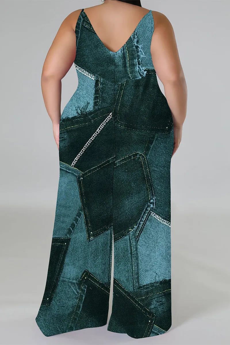 THE "POCKET FULL OF PRESSURE" DENIM ILLUSION JUMPSUIT