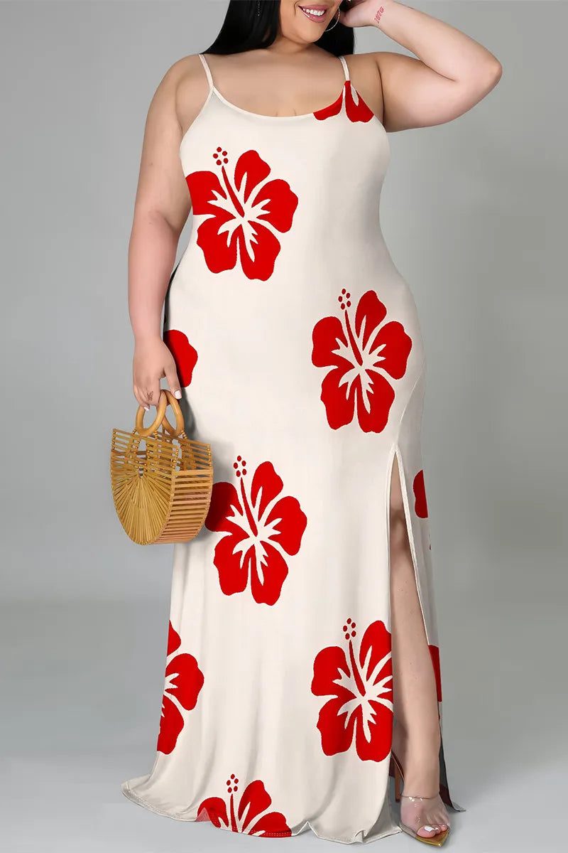 THE "HIBISCUS HEAT" MAXI DRESS