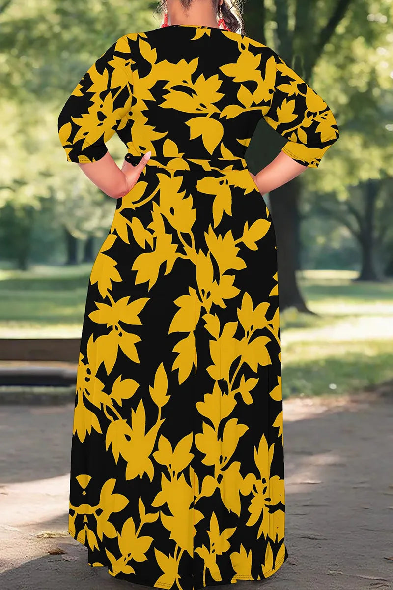 THE "MAGNOLIA AT MIDNIGHT" MAXI DRESS
