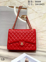 MEDIUM SIZE CC DOUBLE FLAP SHOULDER BAG