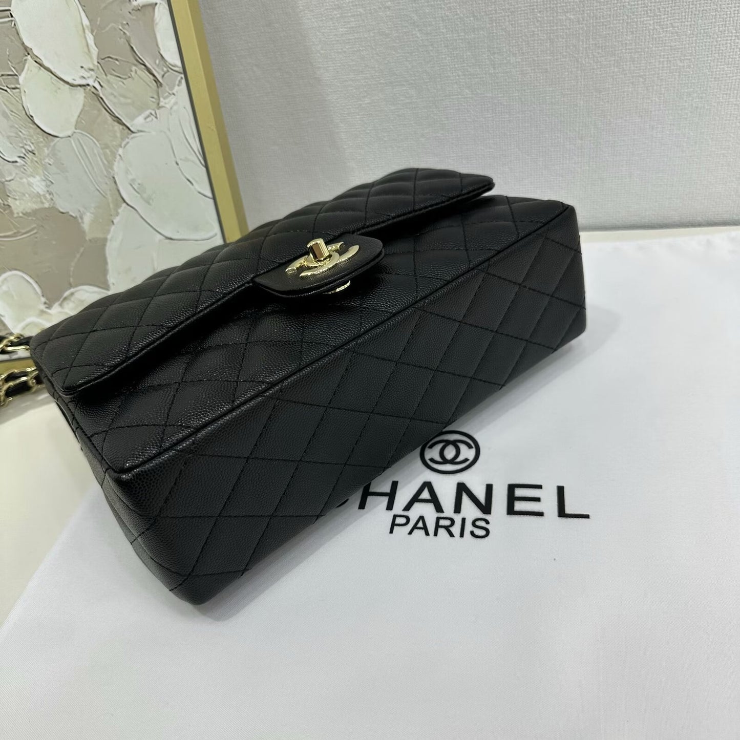 CC DOUBLE FLAP SHOULDER BAG