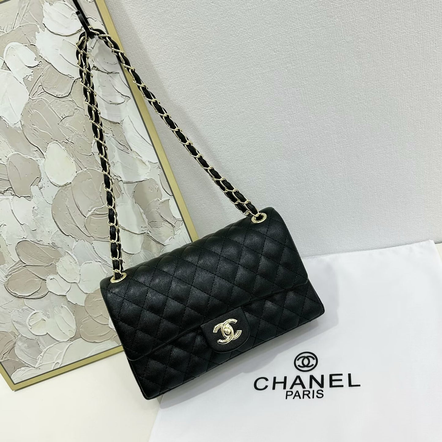 CC DOUBLE FLAP SHOULDER BAG