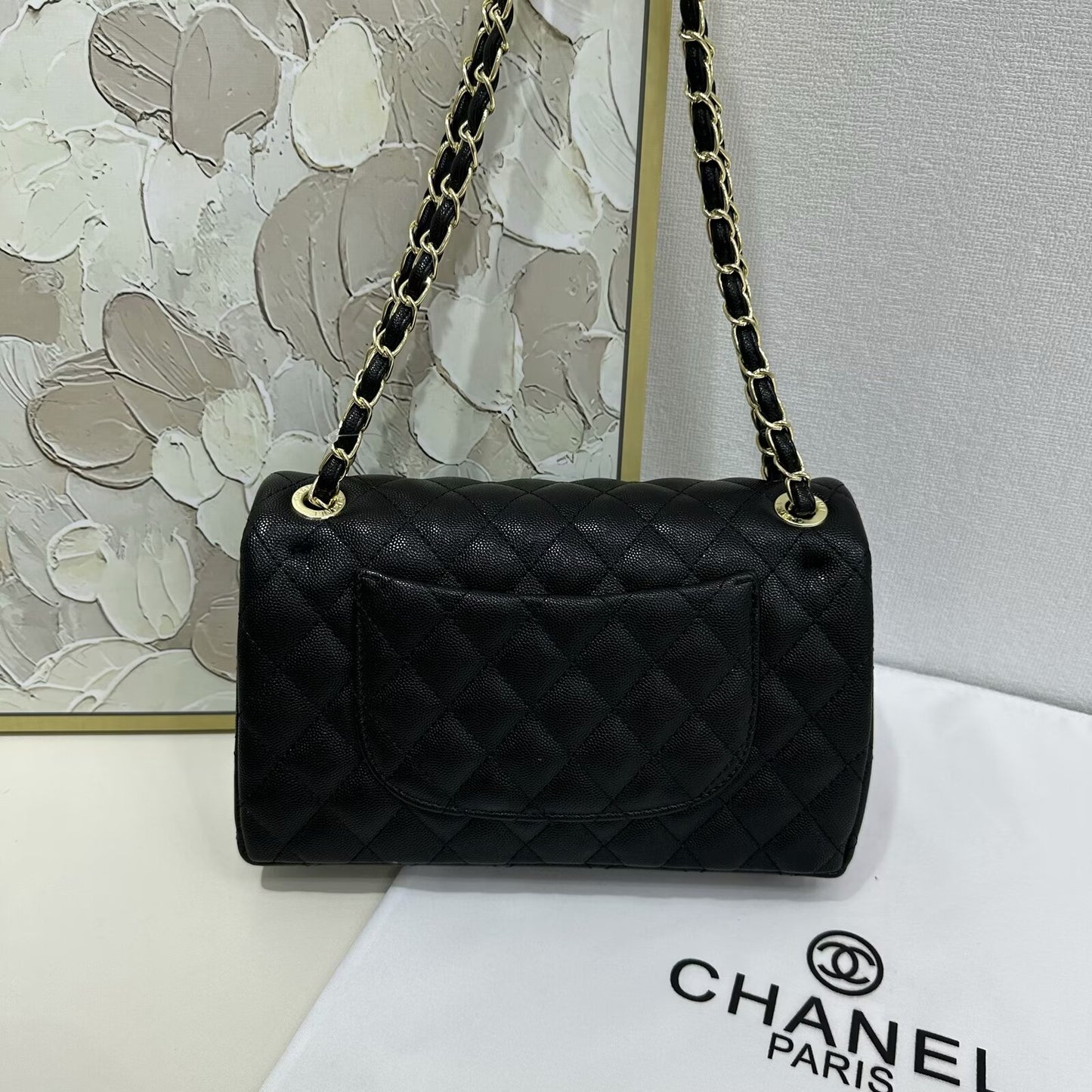 CC DOUBLE FLAP SHOULDER BAG