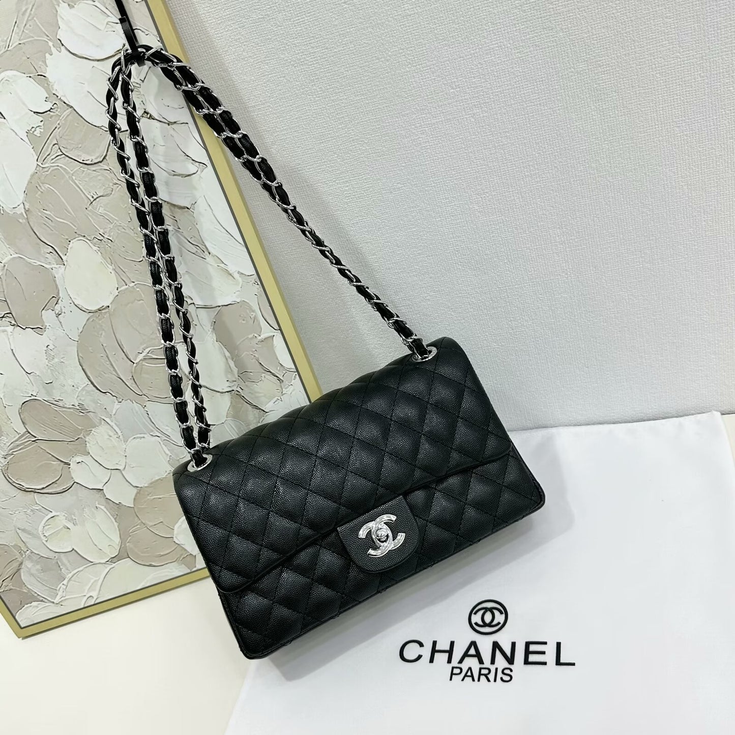 CC DOUBLE FLAP SHOULDER BAG