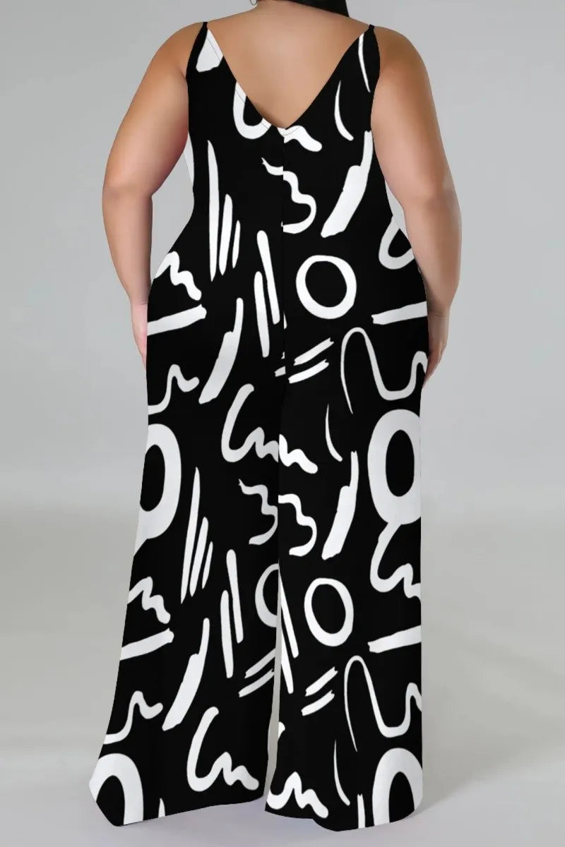 THE "SOFT LIFE, LOUD PRINTS" PALAZZO JUMPSUIT (with matching headscarf)