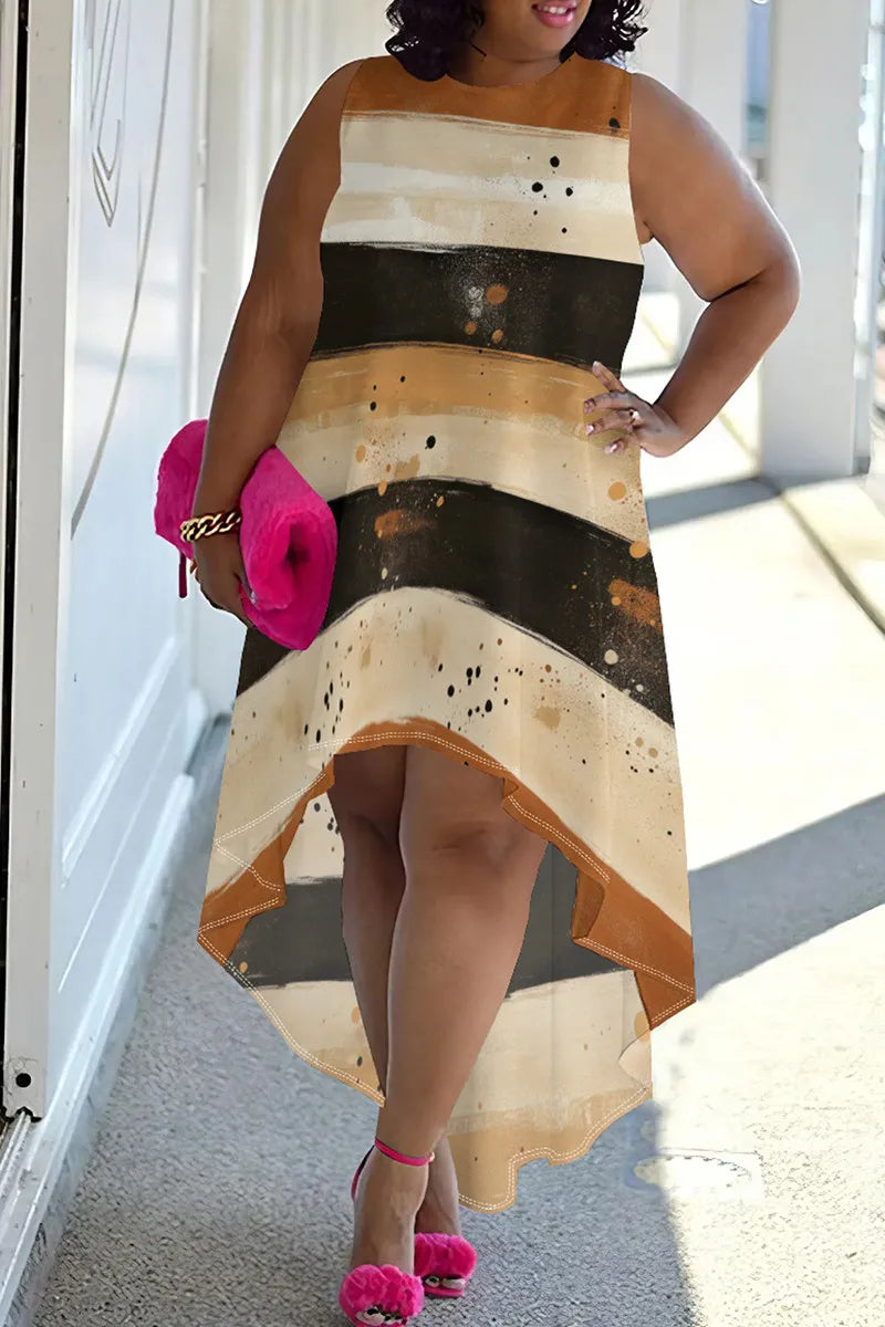 THE"DESERT RHYTHM" HIGH-LOW DRESS