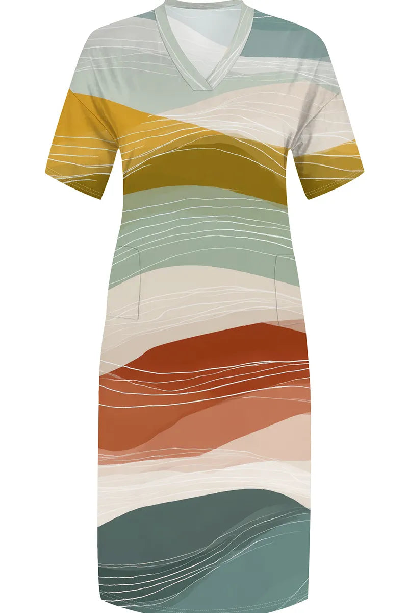 THE "GREEN HORIZONS" MAXI DRESS
