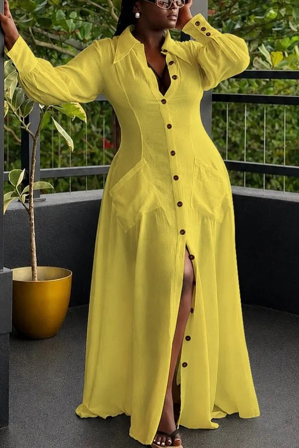 THE "RICH AUNTIE" SHIRT MAXI DRESS