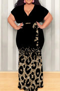 THE "CHEETAH STRAPPED" MAXI DRESS