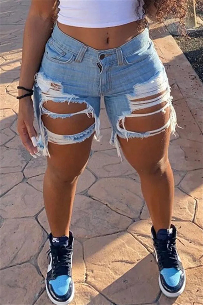 THE "OUTSIDE THE LINES" JEAN SHORTS