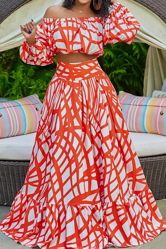 THE "RED RIBBONS" SKIRT SET