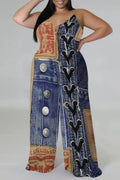 THE "RODEO RICH" PALAZZO JUMPSUIT (with matching headscarf)