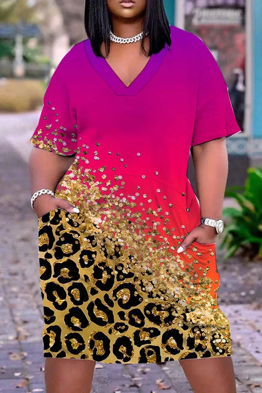 THE "GOLDEN CHEETAH" MIDI DRESS