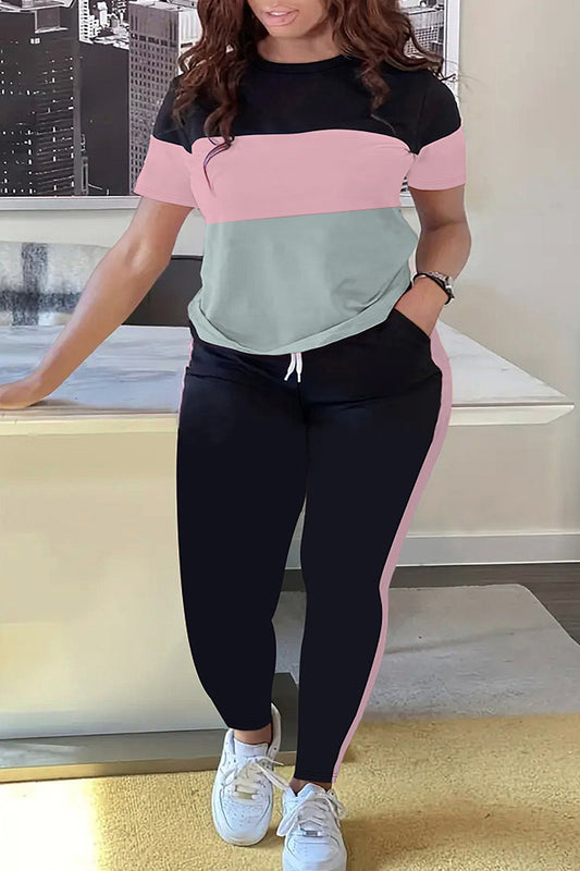 THE "PINK SWIPE" PANTS SET